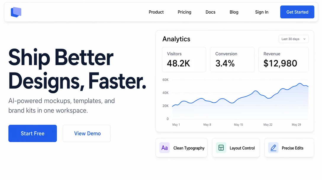 Exemplo gerado com GPT Image 2: Wireframe de landing page SaaS