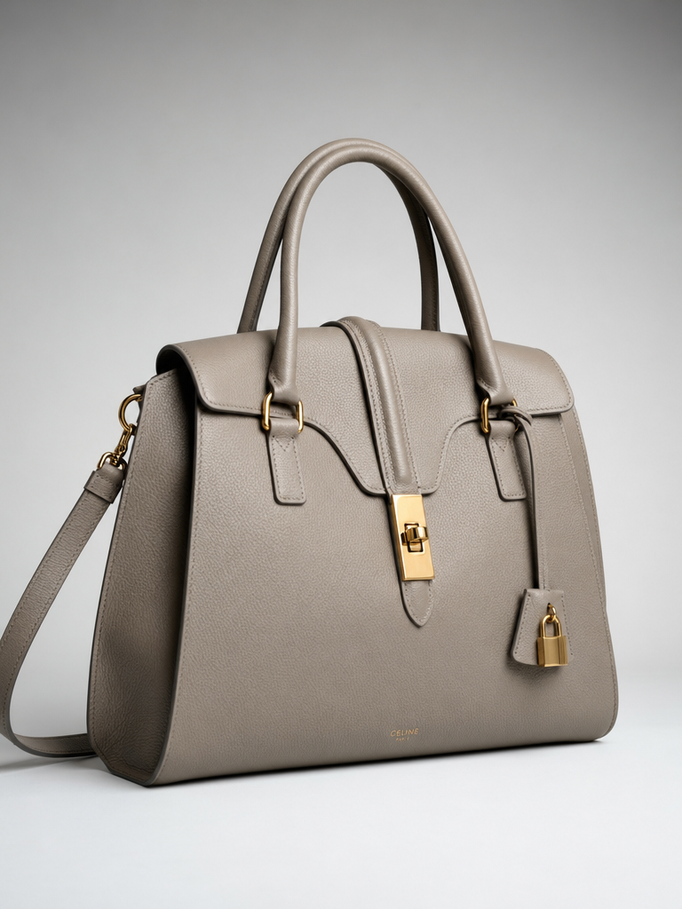 Designer Leather Handbag Studio Shot