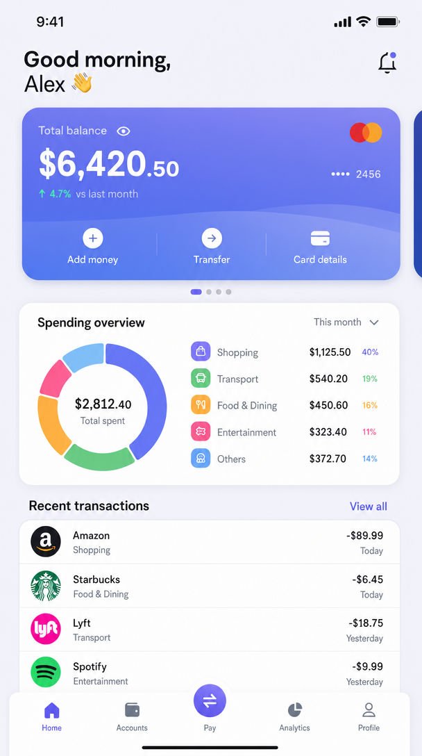 Mobile Banking App Interface