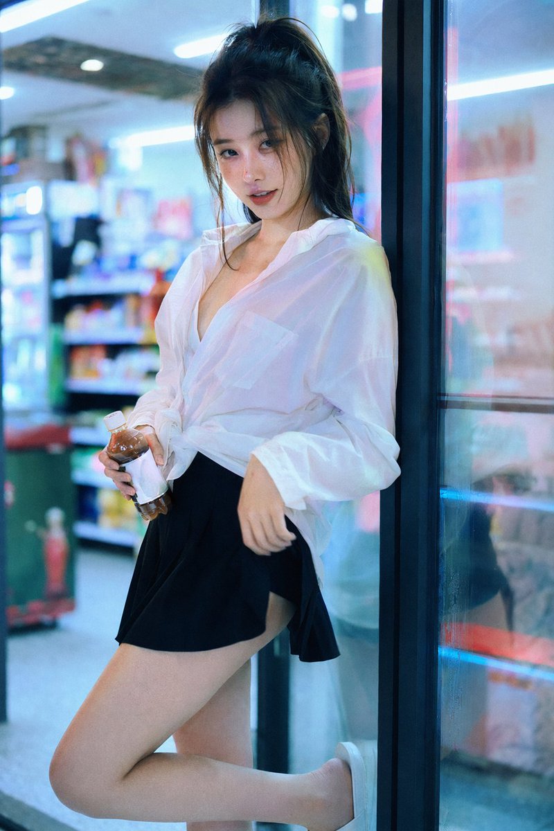 Neon Convenience Store Portrait