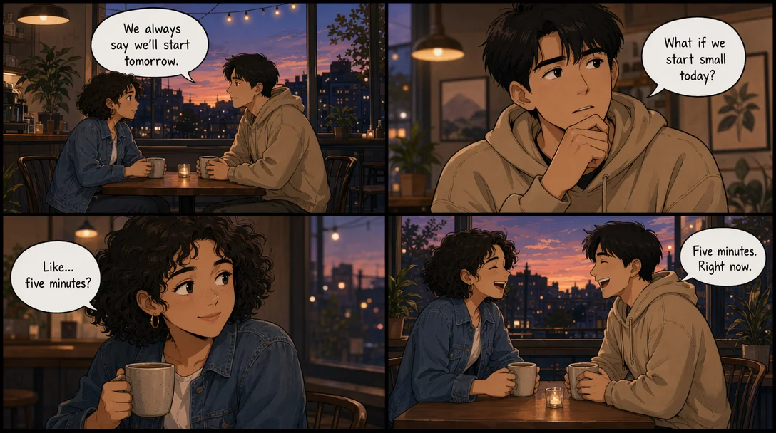 GPT Image 2 4-panel comic with consistent characters and readable dialogue