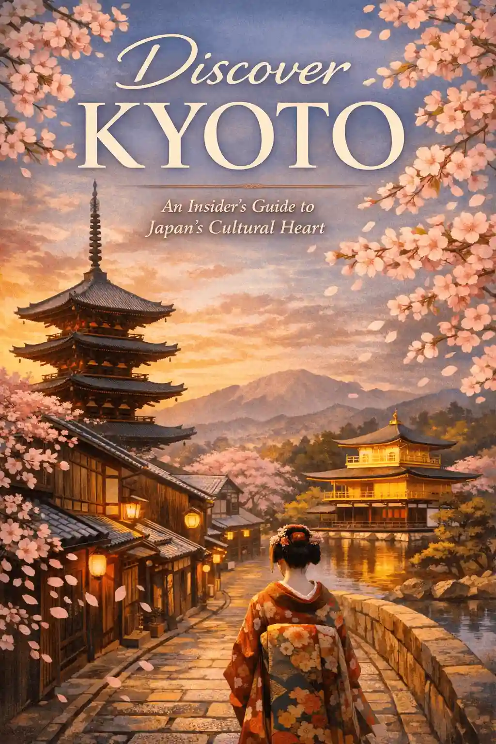 AI-generated Kyoto travel poster with precise Japanese text rendering